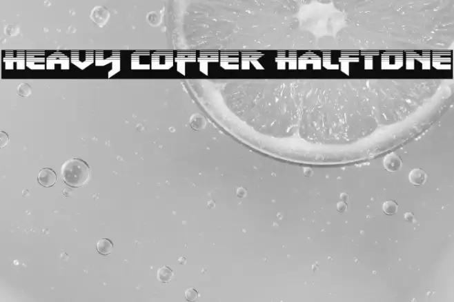 Heavy Copper Halftone Font examples