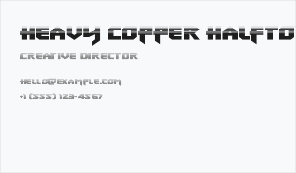 Heavy Copper Halftone Business Card