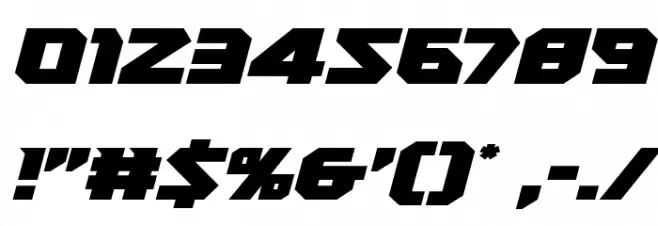 Heavy Copper Italic Font OTHER CHARS