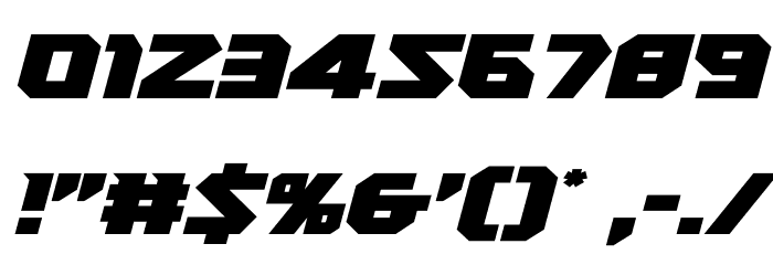 Heavy Copper Italic Font OTHER CHARS