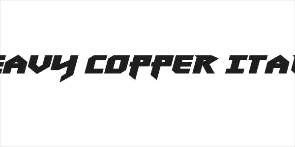 Heavy Copper Italic Logo