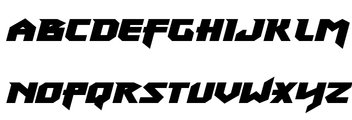 Heavy Copper Italic Font LOWERCASE