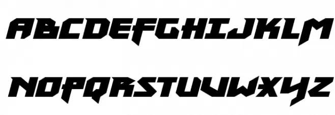 Heavy Copper Italic Schriftart Groß