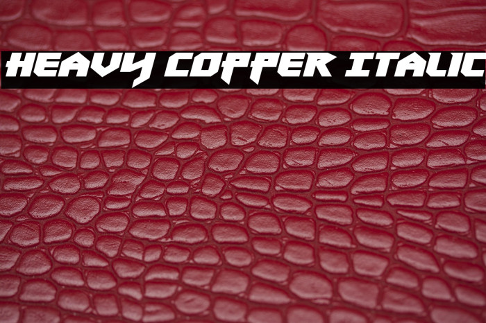 Heavy Copper Italic Example 3