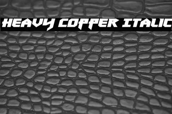 Heavy Copper Italic Font examples