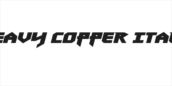 Heavy Copper Italic Logo