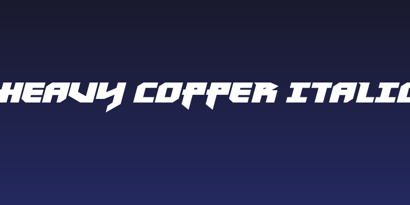 Heavy Copper Italic Social Header