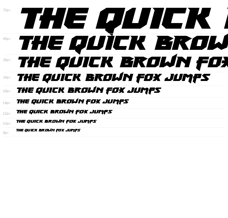 Heavy Copper Italic Waterfall