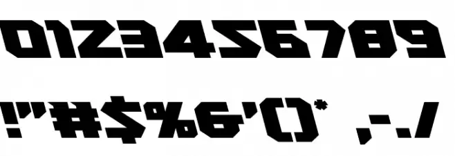 Heavy Copper Leftalic Font OTHER CHARS