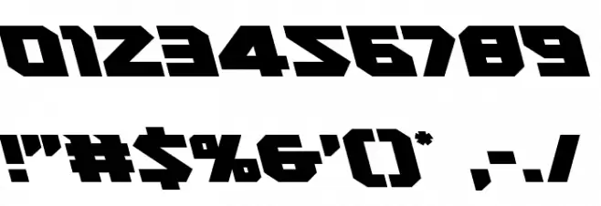 Heavy Copper Leftalic Font OTHER CHARS