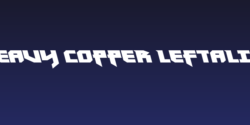 Heavy Copper Leftalic Social Header