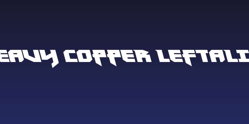 Heavy Copper Leftalic Social Header