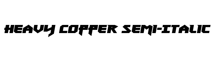 Heavy Copper Semi-Italic  Скачать бесплатные шрифты