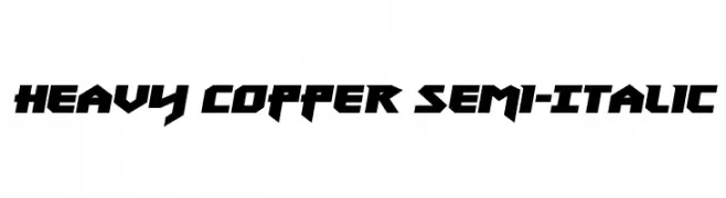 Heavy Copper Semi-Italic  フリーフォントのダウンロード