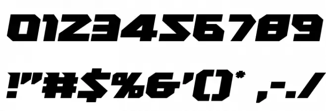 Heavy Copper Semi-Italic Font OTHER CHARS