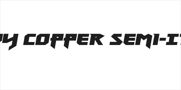 Heavy Copper Semi-Italic Logo