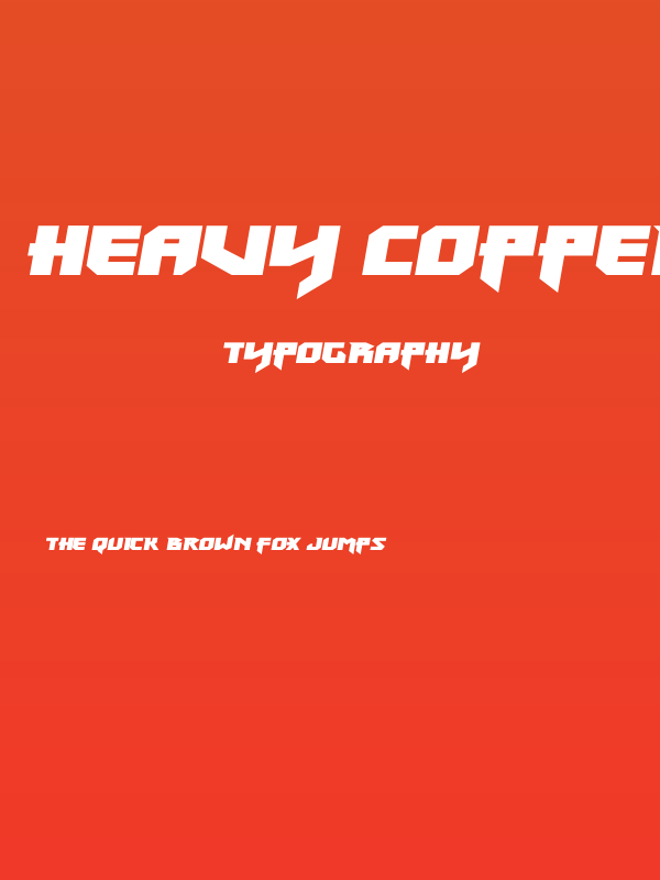 Heavy Copper Semi-Italic Poster