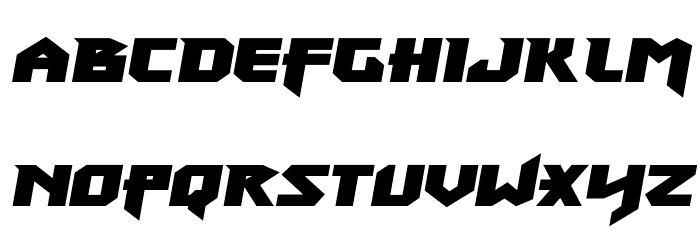 Heavy Copper Semi-Italic Font LOWERCASE