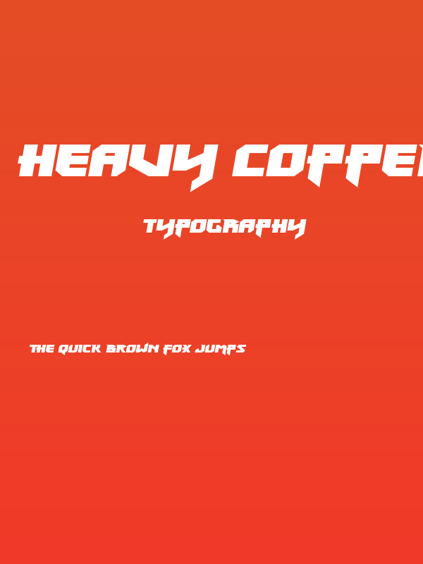 Heavy Copper Semi-Italic Poster