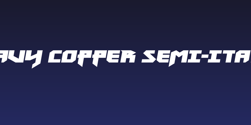 Heavy Copper Semi-Italic Social Header
