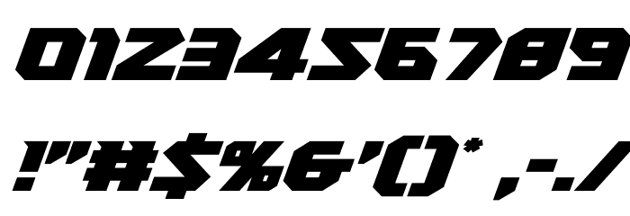 Heavy Copper Super-Italic Font OTHER CHARS