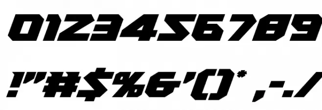 Heavy Copper Super-Italic Font OTHER CHARS