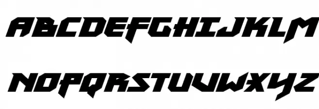Heavy Copper Super-Italic Schriftart Groß