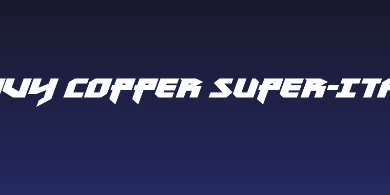Heavy Copper Super-Italic Social Header