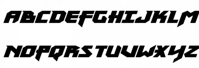 Heavy Copper Super-Italic Schriftart Groß