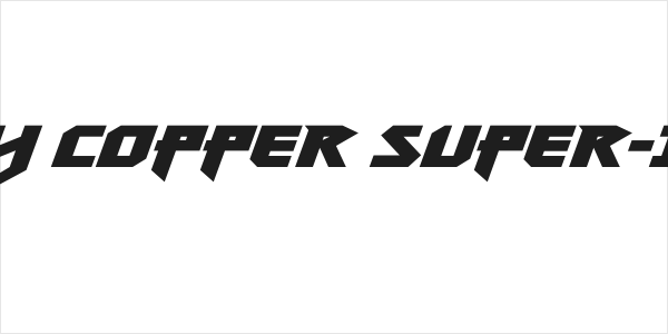 Heavy Copper Super-Italic Logo
