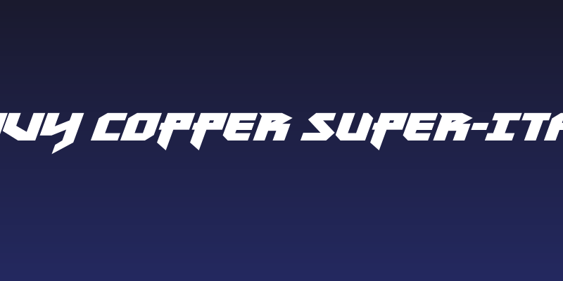 Heavy Copper Super-Italic Social Header