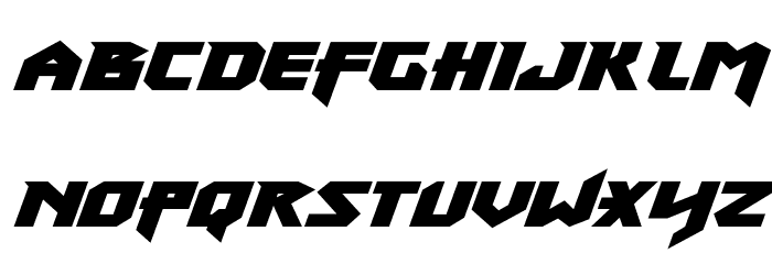 Heavy Copper Super-Italic Font LOWERCASE