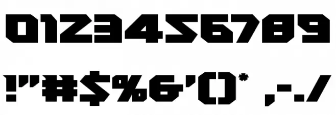 Heavy Copper Font OTHER CHARS