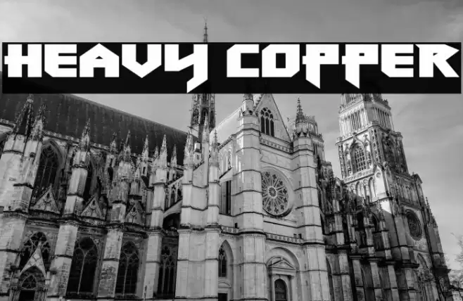 Heavy Copper Font examples