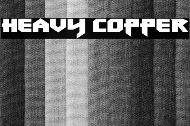 Heavy Copper Font examples
