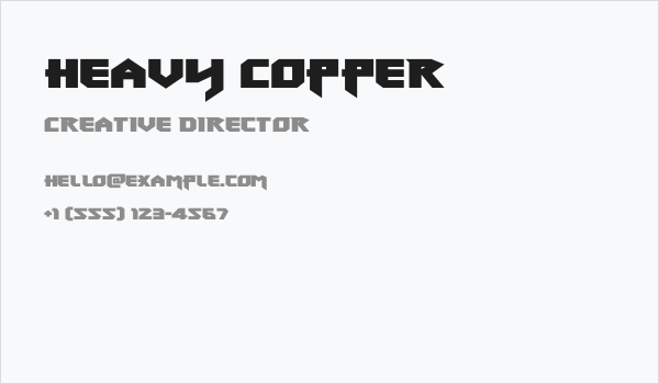 Heavy Copper Business Card