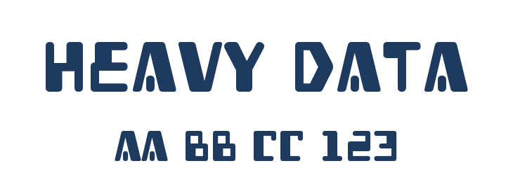 Heavy Data Font Preview