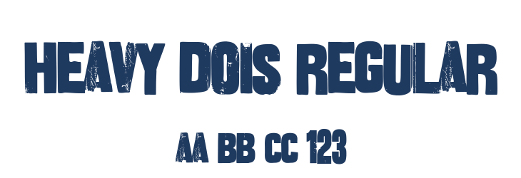 Heavy Dois Regular Font Preview