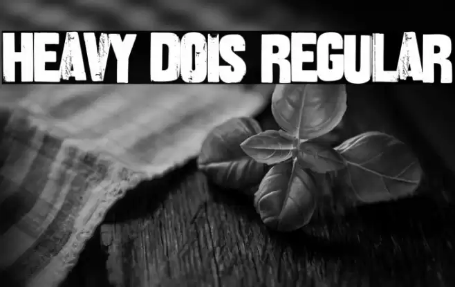 Heavy Dois Regular Шрифта examples