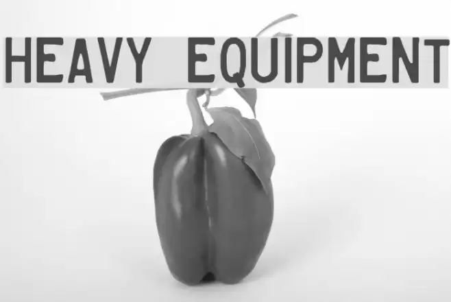Heavy Equipment Font examples