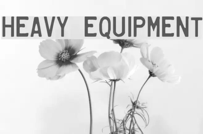 Heavy Equipment Font examples