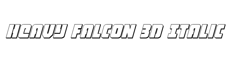 Heavy Falcon 3D Italic  नि: शुल्क फ़ॉन्ट्स डाउनलोड