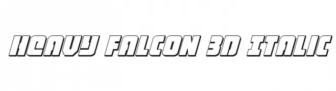 Heavy Falcon 3D Italic  フリーフォントのダウンロード