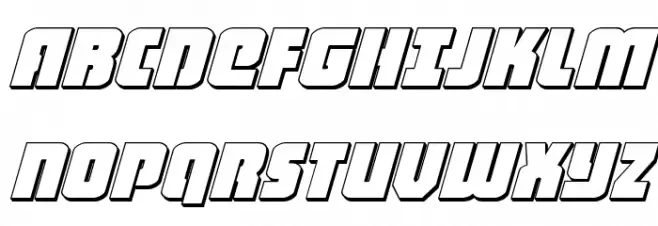 Heavy Falcon 3D Italic Caratteri MAIUSCOLE