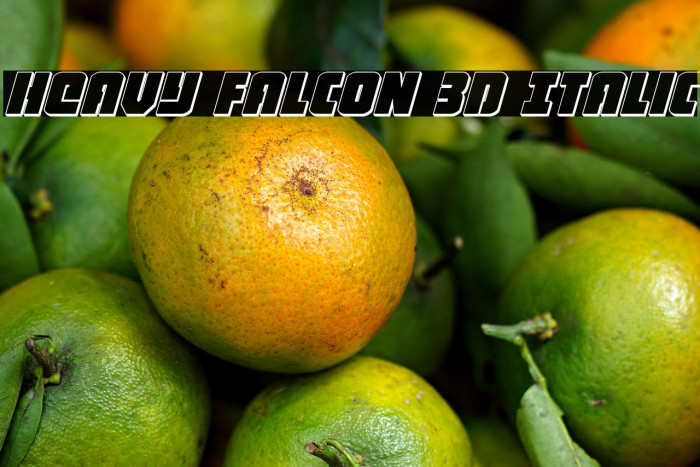 Heavy Falcon 3D Italic Example 1