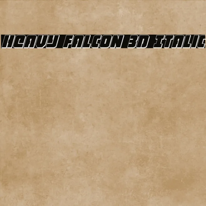 Heavy Falcon 3D Italic Example 2