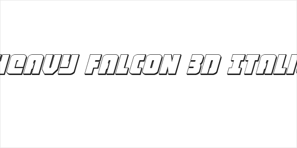 Heavy Falcon 3D Italic Logo