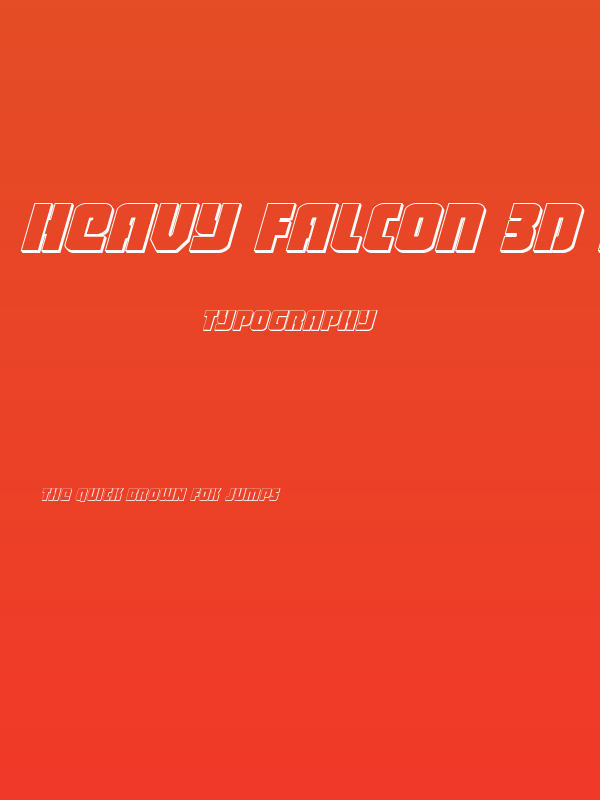 Heavy Falcon 3D Italic Poster