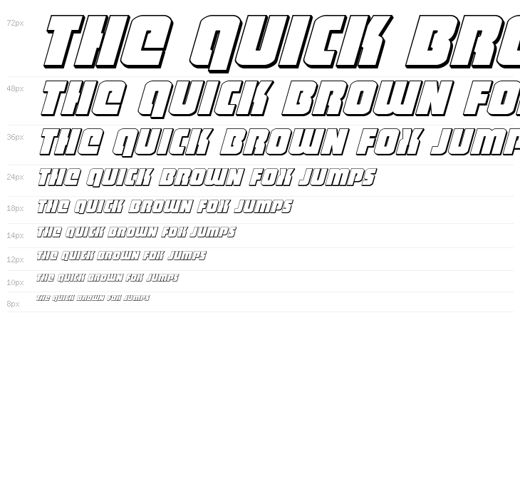 Heavy Falcon 3D Italic Waterfall