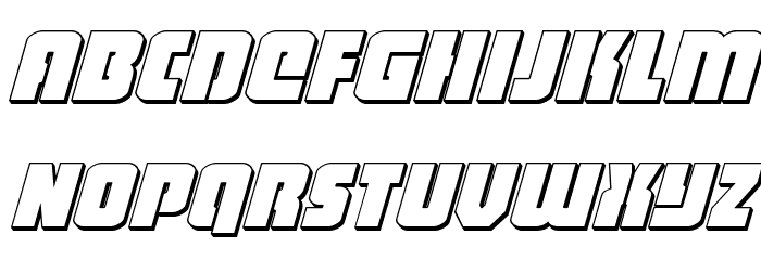 Heavy Falcon 3D Italic Font LOWERCASE
